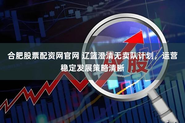 合肥股票配资网官网 辽篮澄清无卖队计划，运营稳定发展策略清晰